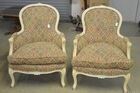 1608 Pr French Upholstered Chairs
