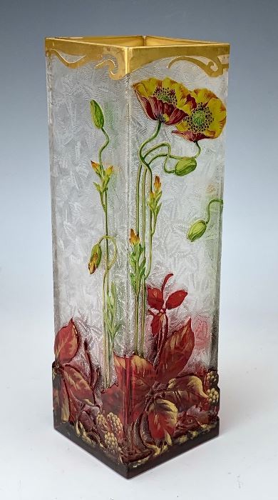 Attributed to Baccarat Art Nouveau Cameo Vase C.1890