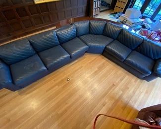 Custom Leather Sectional Made By Classic Galleries
Navy $4800