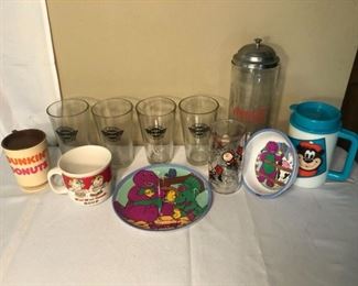 Advertising Kitchenware Including Charlie Brown Glass