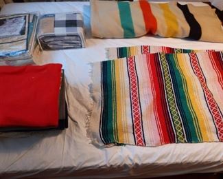 Blanket Lot includes Quilt and Cotton Flannel Sheet Set