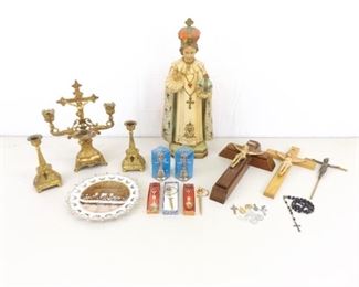 Large Lot of Vintage Catholic Religious Items
