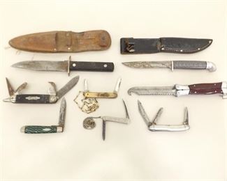 Lot of Vintage Pocket and Fixed Blade Knives
