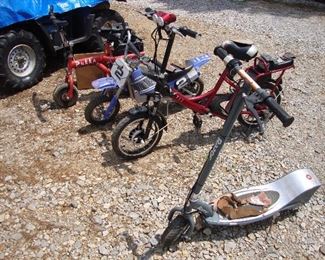 Various bikes and motor bikes