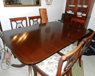 Drexel Harp/lyre Table with 6 Chairs