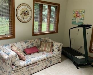 Couch and matching live seat, tread mill