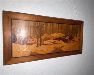 Inlaid wood picture
