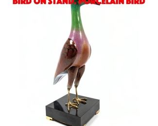 Lot 12 Oggetti Mangani Porcelain Bird on Stand. Porcelain bird