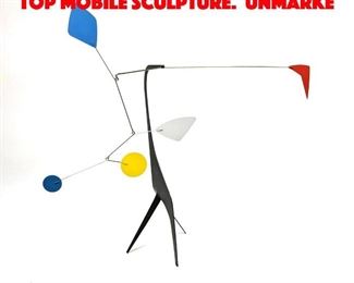 Lot 26 Small Contemporary Table Top Mobile Sculpture. Unmarke