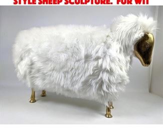 Lot 32 FrancoisXavier Lalanne Style Sheep Sculpture. Fur wit