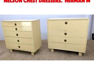 Lot 36 Pair of Painted George Nelson Chest Dressers. Herman M