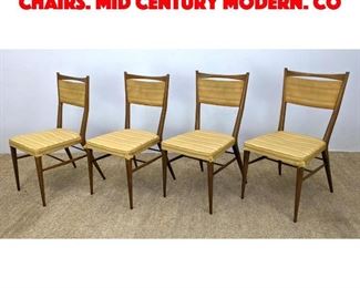 Lot 82 Set 4 PAUL McCOBB Dining Chairs. Mid Century Modern. Co
