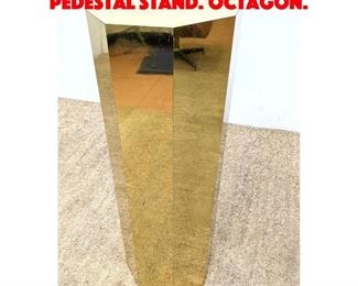 Lot 83 Gold Tone Metal Laminate Pedestal Stand. Octagon. 