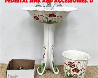 Lot 94 SHERLE WAGNER Bathroom Pedestal Sink and Accessories. D