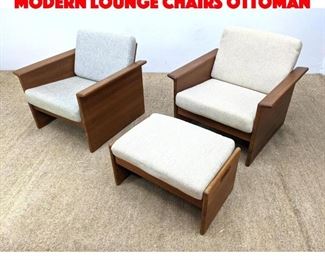 Lot 107 3pc TARM STOLE OG Danish Modern Lounge Chairs Ottoman
