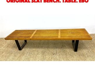 Lot 110 GEORGE NELSON for KNOLL Original Slat Bench. Table. Ebo