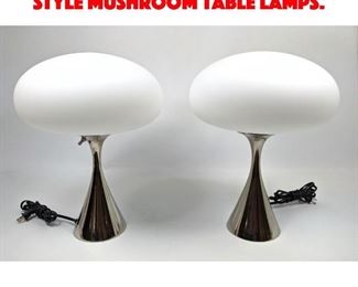 Lot 119 Pair Contemporary Laurel Style Mushroom Table Lamps.