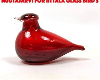 Lot 137 Finnish Oiva Toikka Nuutajarvi for Iittala Glass Bird S