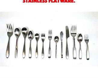 Lot 151 Mixed Mid Century Modern Stainless Flatware.