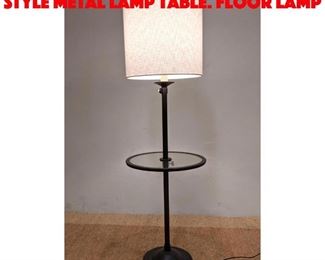 Lot 160 Restoration Hardware Style Metal Lamp Table. Floor Lamp