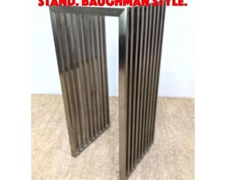 Lot 164 Modernist Slatted Pedestal Stand. Baughman Style.
