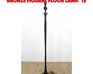 Lot 165 ALBERTO GIACOMETTI Style Bronze Figural Floor Lamp. Te