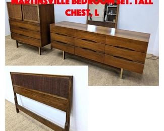Lot 167 4pc American of Martinsville Bedroom Set. Tall Chest, L