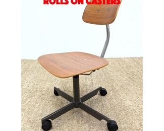 Lot 180 KEVI Office Desk Chair. Rolls on Casters