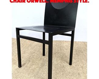 Lot 185 Christian DUC Metal Side Chair ORWELL. Memphis style. 