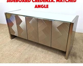 Lot 193 ELLO Mirror and Steel Sideboard Credenza. Matched angle
