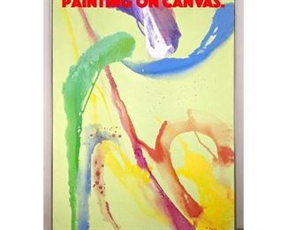 Lot 207 Large Abstract Modern Oil Painting on Canvas.