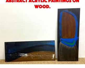 Lot 210 2pc EUGENI TORRENS Abstract Acrylic Paintings on Wood. 