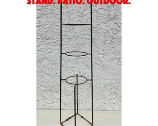 Lot 269 Iron Rod Tall Garden Plant Stand. Patio. Outdoor.