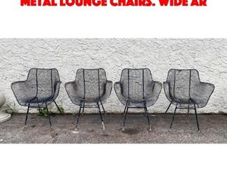 Lot 272 Set 4 RUSSELL WOODARD Mesh Metal Lounge Chairs. Wide Ar
