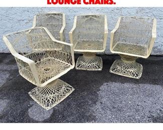 Lot 273 Set 4 Woven Outdoor Lounge Chairs. 