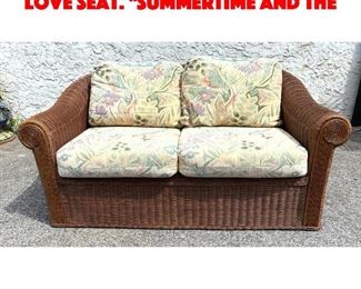 Lot 276 HENRY LINK Woven Wicker Love Seat. Summertime and the 