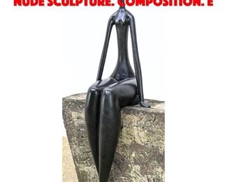 Lot 297 Modernist Figural Female Nude Sculpture. Composition. E