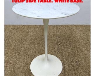Lot 301 Marble Top EERO SAARINEN Tulip Side Table. White base. 