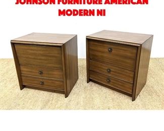 Lot 309 Pr PAUL FRANKL for JOHNSON Furniture American Modern Ni