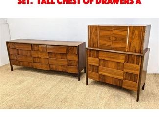 Lot 311 2pc EDMUND SPENCE Bedroom Set. Tall Chest of Drawers a