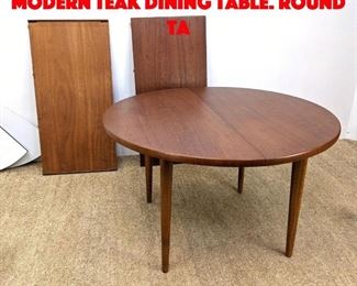 Lot 335 J O CARLSSON Swedish Modern Teak Dining Table. Round Ta