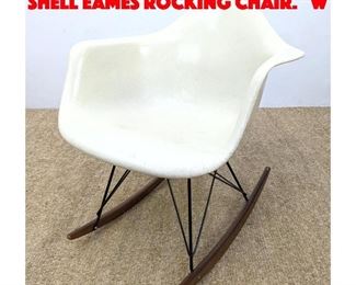 Lot 345 HERMAN MILLER Fiberglass Shell EAMES Rocking Chair. W