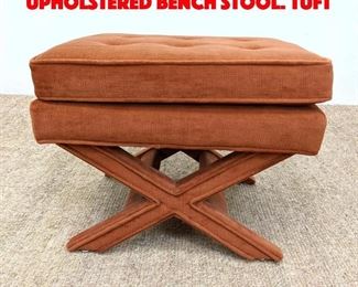 Lot 350 Billy Baldwin style Fully Upholstered Bench Stool. Tuft