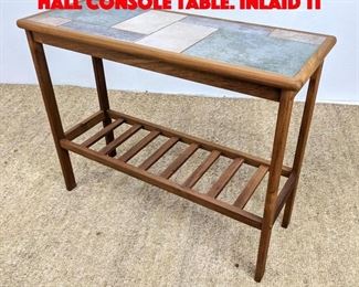 Lot 374 Danish Modern Teak TOFTEN Hall Console Table. Inlaid Ti
