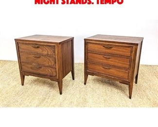 Lot 381 Pair KENT COFFEY Side Table Night Stands. TEMPO