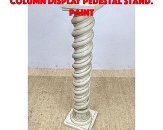Lot 386 Carved Wood Spiral Column Display Pedestal Stand. Paint