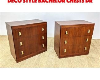 Lot 390 Pair Johnson Brothers Art Deco Style Bachelor Chests Dr