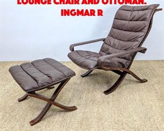 Lot 402 2pc WESTNOFA Leather Lounge Chair and Ottoman. Ingmar R
