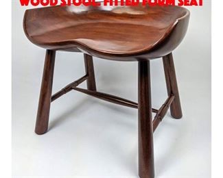 Lot 407 SCULLY SCULLY Modernist Wood Stool. Fitted form seat 