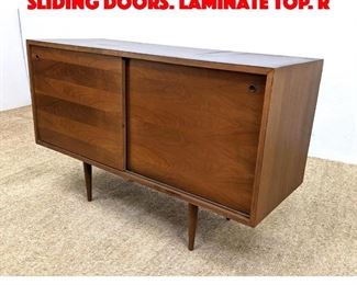 Lot 414 Server Credenza with Two Sliding Doors. Laminate top. R